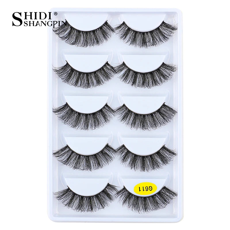 3/5 Pairs 3D Faux Mink Eyelashes Natural Thick Long False Eyelashes Dramatic Fake Lashes Makeup Extension Faux Cils Maquiagem